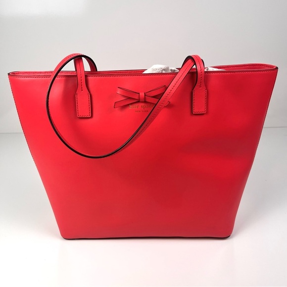 Kate Spade Tori Sawyer Street Leather Tote Purse in Geranium